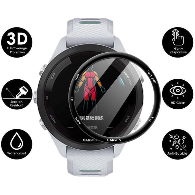 Protetor De Tela Curvado 3D Para Garmin Forerunner