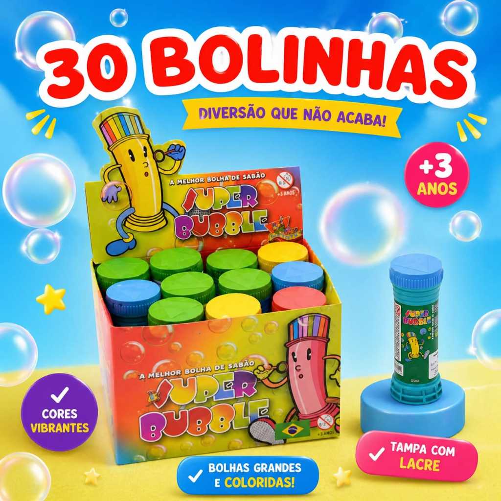 Bolinha de Sabão Lembrancinha Kit – Caixa F