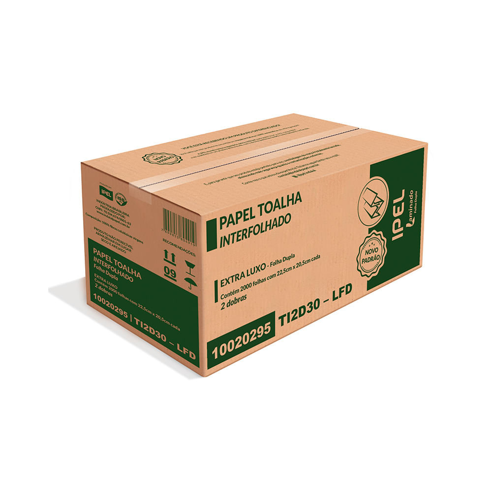 Papel Interfolha 100% Celulose Folha Dupla Ipel I