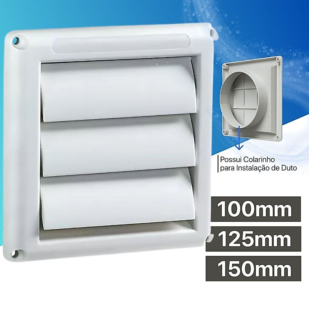 Grade Grelha Externa Veneziana 100mm 125mm 150mm A