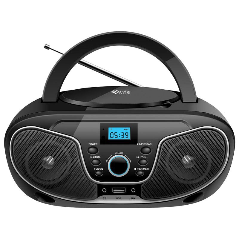 Cd Player Bluethooth Radio Boombox Portatil Usb Fm