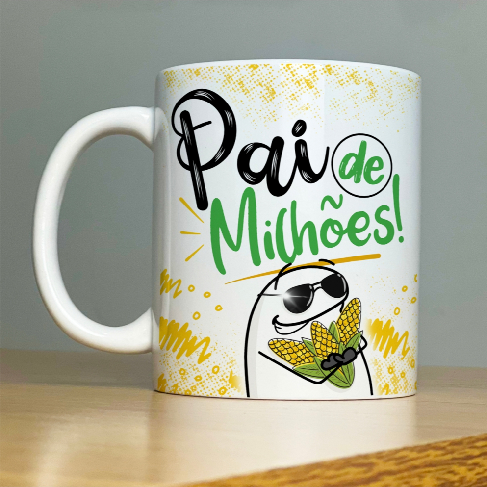 Caneca Cerâmica Com Frase Divertida Presente Dia 
