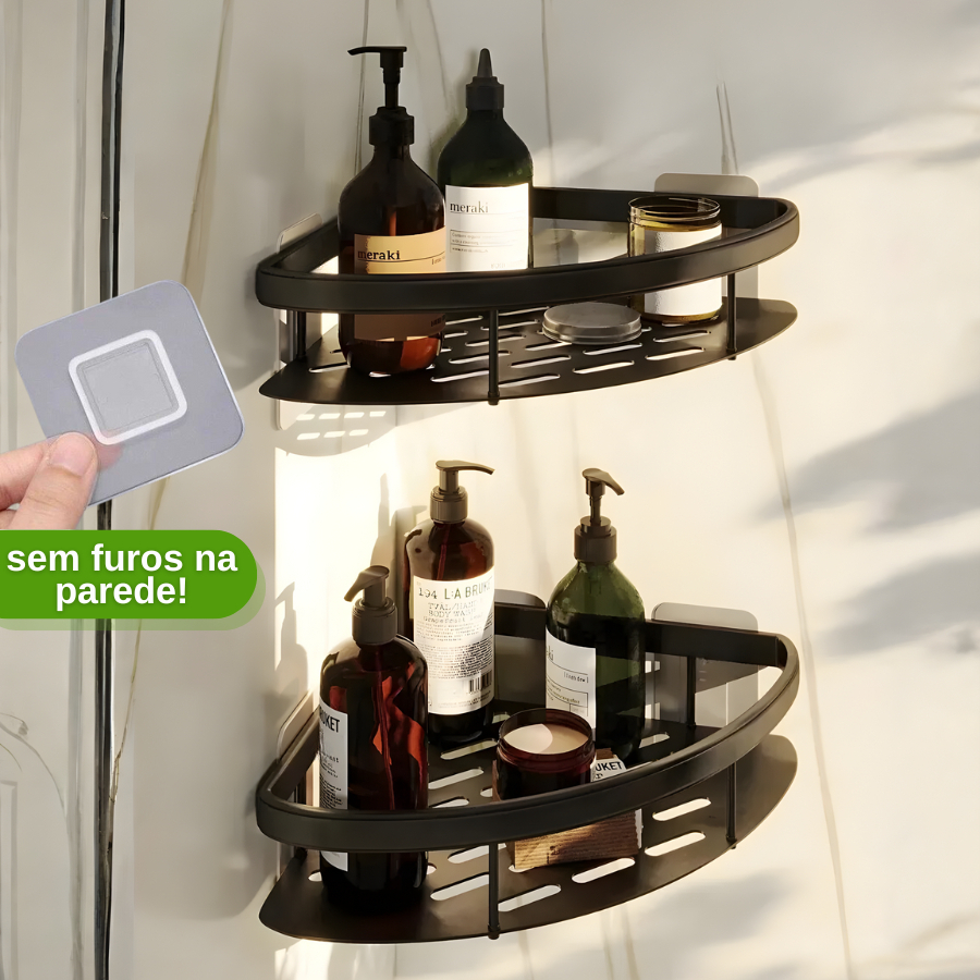 Kit com 2 Suportes para Shampoo Condicionador Maqu