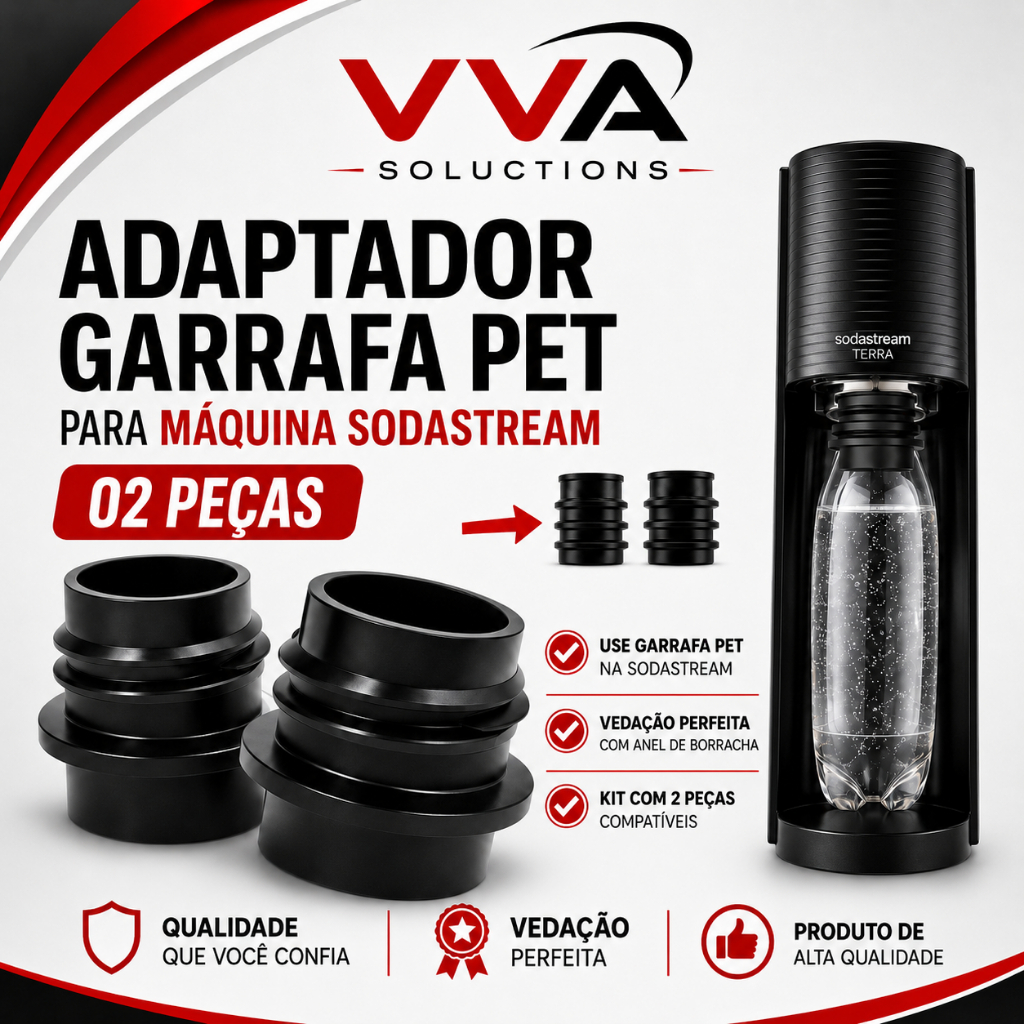 Adaptador garrafa PET máquina Sodastream qualquer