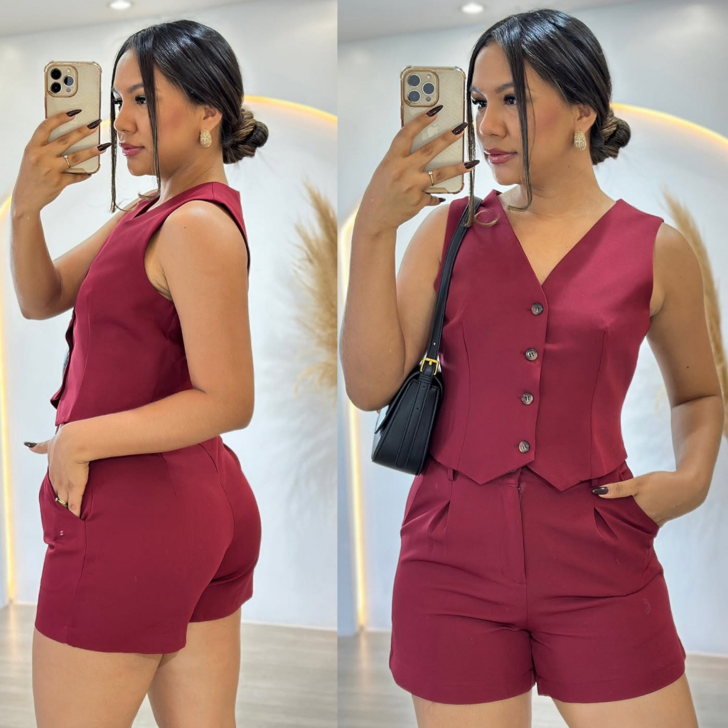 CONJUNTO FEMININO  SOCIAL EN TECIDO ALFAIATARIA CO