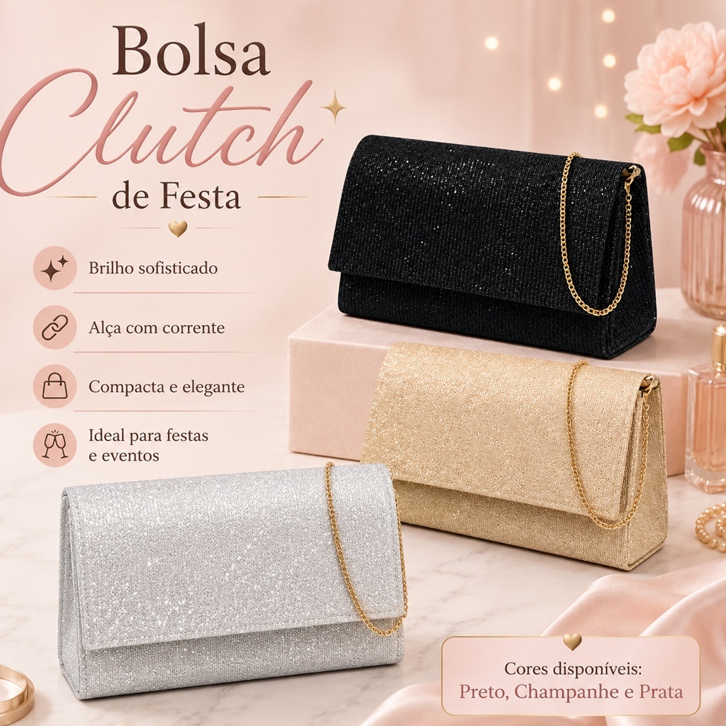 Bolsa de Festa Bolsinha Feminina Carteira Casament