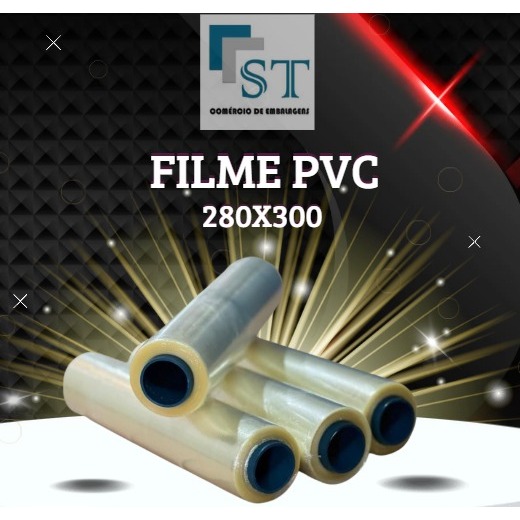 BOBINA PLASTICO FILME PVC ESTICÁVEL 280×300