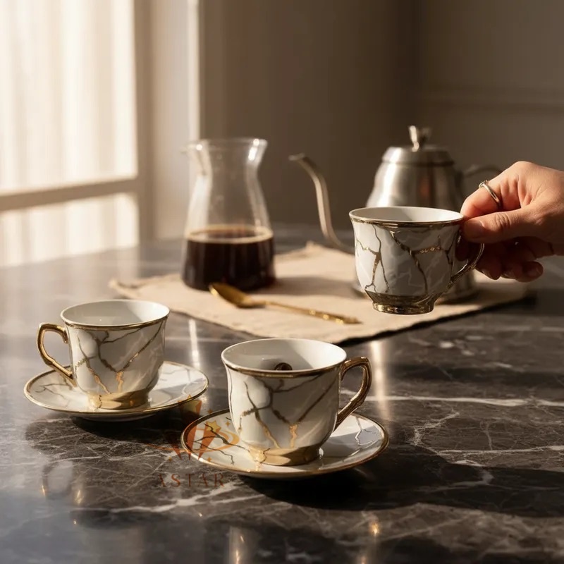 Jogo de Xícaras Com Pires Café/Chá 85ml Desenho