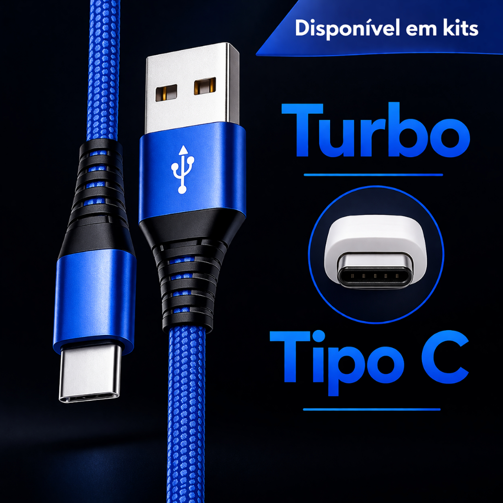 Cabo de Carregador Usb-c Antiquebra 2 Metros Tipo 