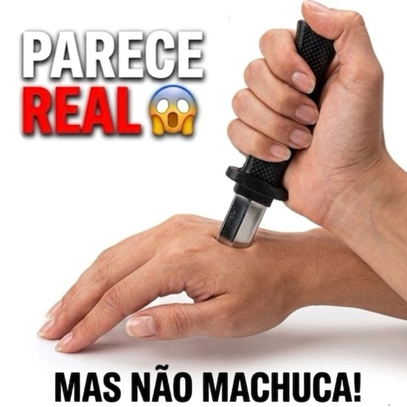 Faca Mágica Retrátil Realista de Truque Brinqued