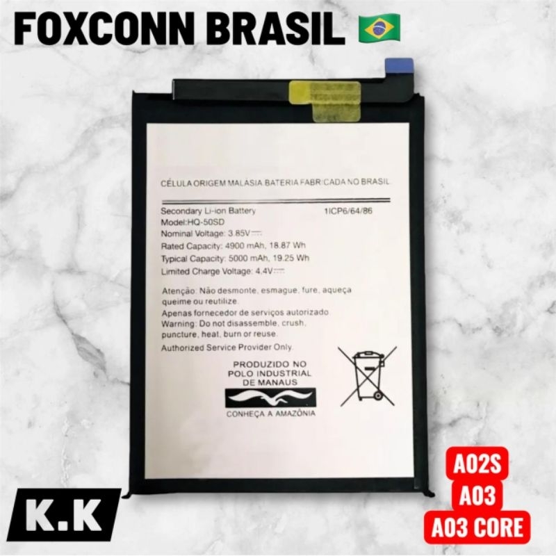 BAT COMPATIVAL A02S / A03 / A03 CORE ORI 100% NACI