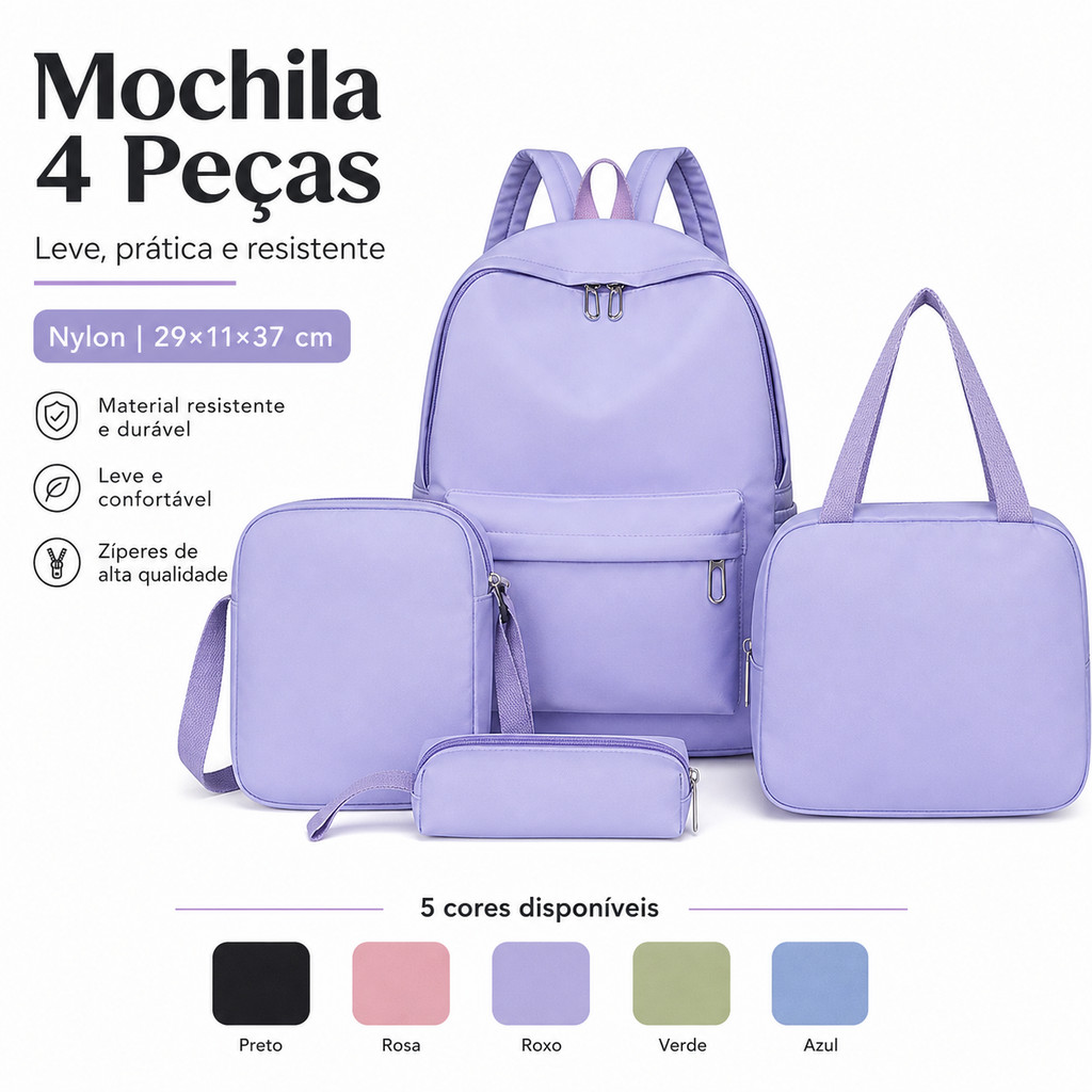 Mochila Escolar Bolsa é Linda Moda Simples de Gra