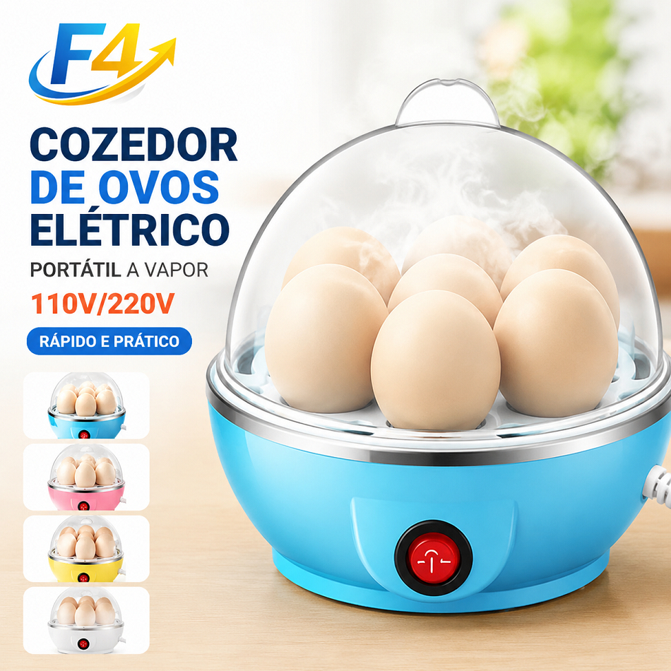 F4 Cozedor de Ovos Elétrico Portátil Cozinha à