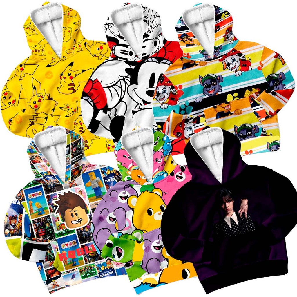 Blusa de Frio Infantil Menina Menino Moletom Flane