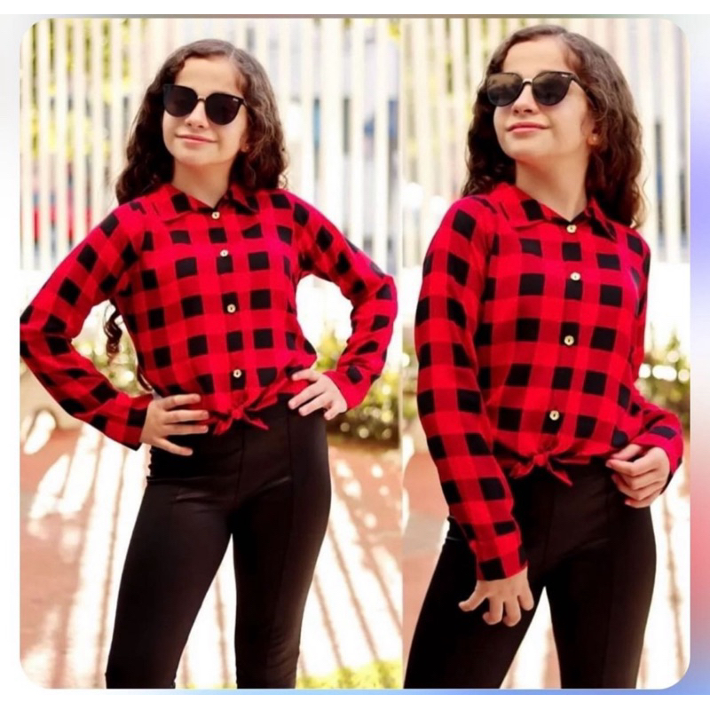 Cropped Xadrez Feminina/ Xadrez Amarrar infantil/ 
