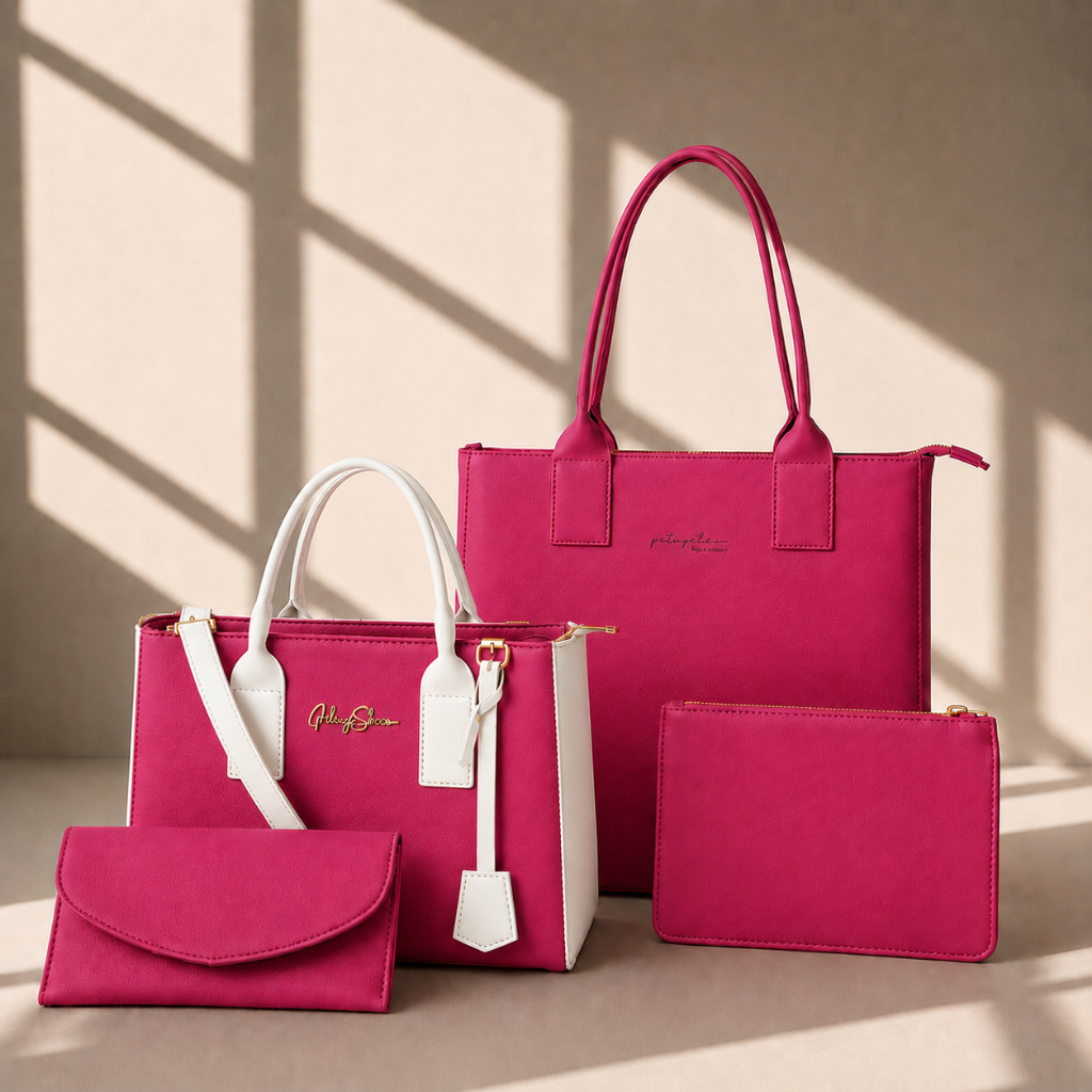 Kit 4 Bolsas Femininas Gaby Show Moda Feminina, Bo