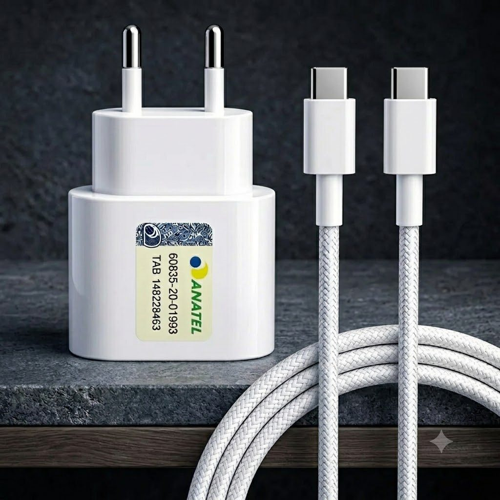 {ORIGINAL} Kit Carregador Turbo iPhone 15 16 17 Pr