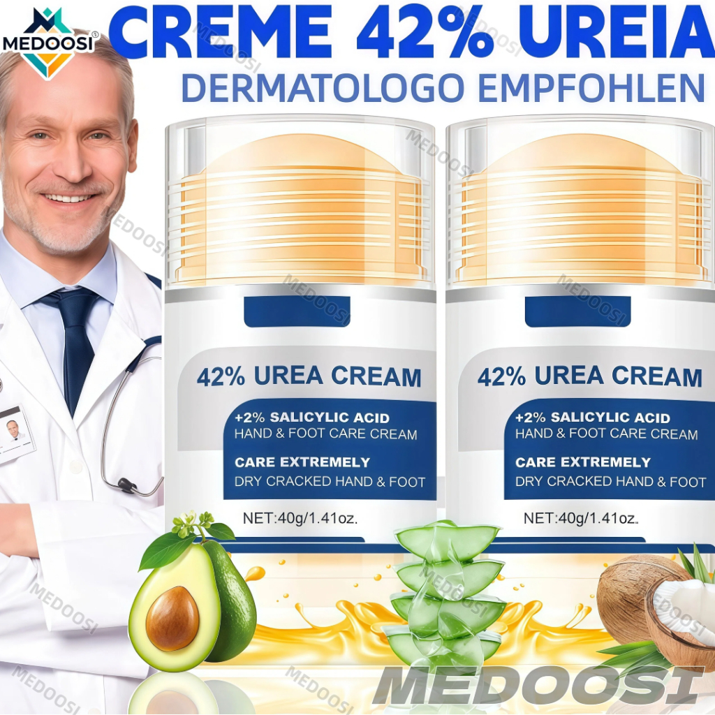 40g Creme para Pés Rachados 42% Ureia + Aloe Vera