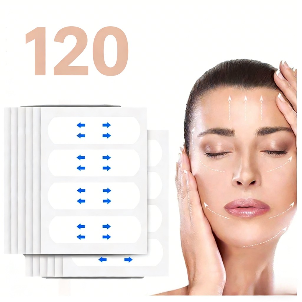 Adesivos faciais invisíveis antirrugas e antienve
