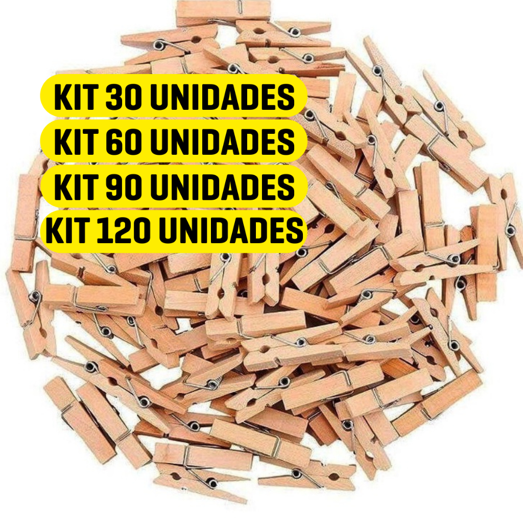 Kit 240/120/90/60/30 Mini Prendedor Para Fotos Pre