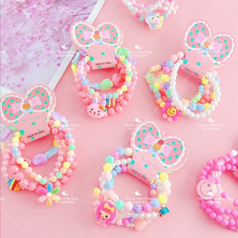 24 Pulseiras Conjunto Para Criança Infantil Fruta
