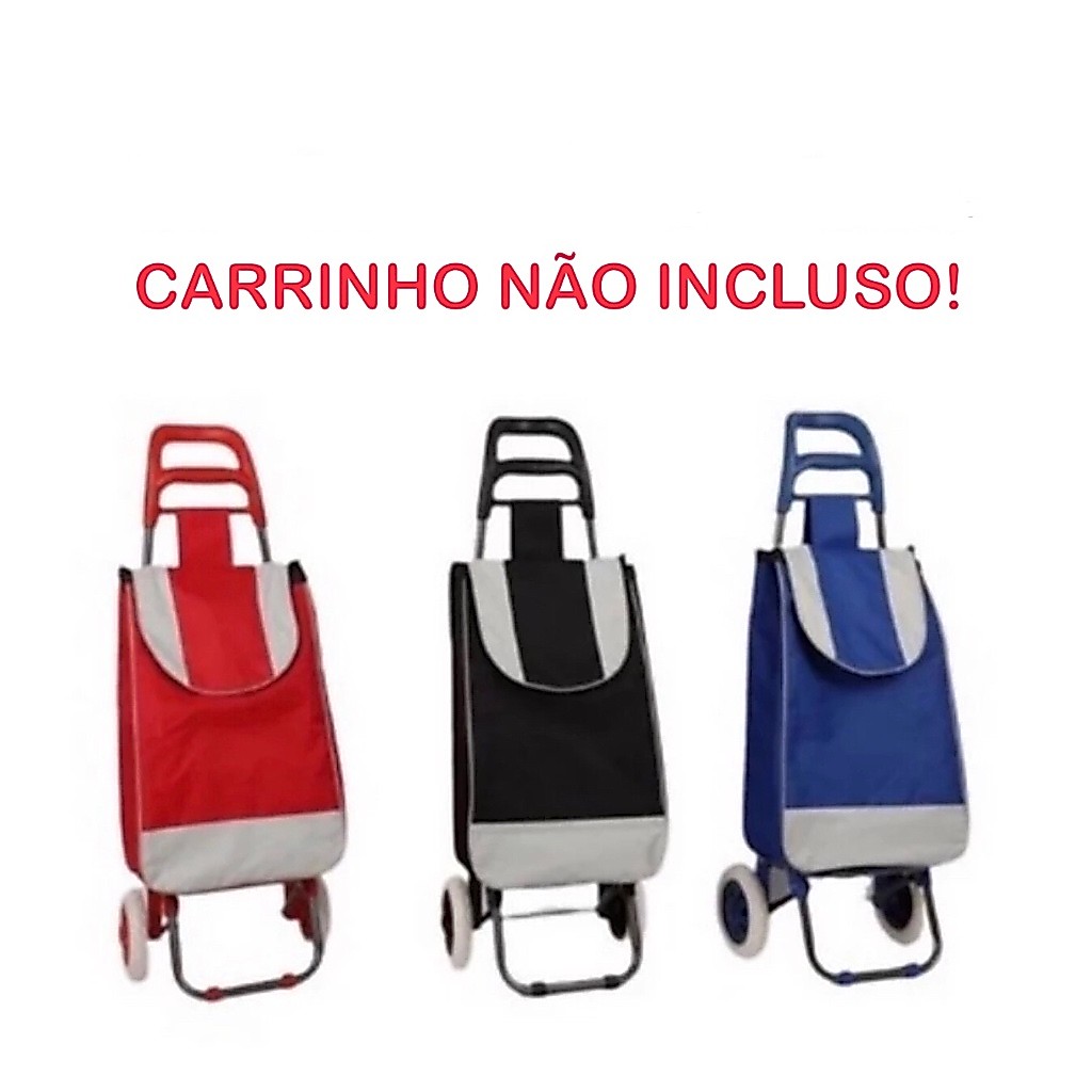 Bolsa para Carrinho de Feira Estampas Lisas com Fe
