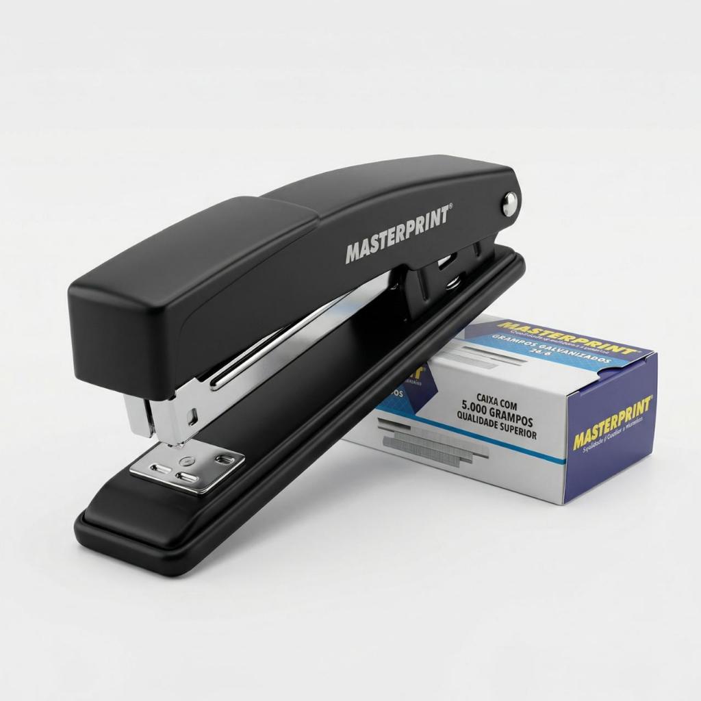 Kit Grampeador Metal Masterprint + Caixa de 5000 G