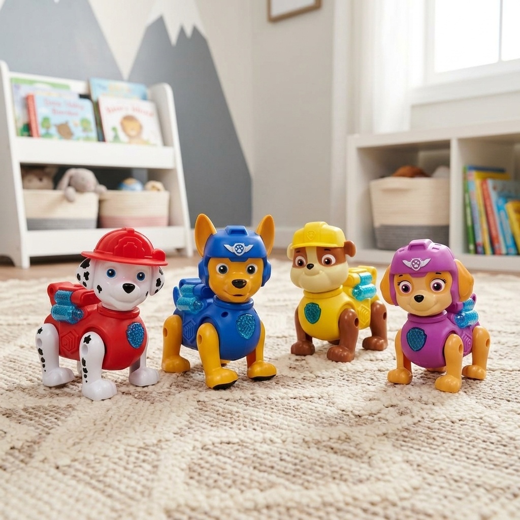 Patrulha Canina Brinquedo Cachorro Cores Pilha Rob