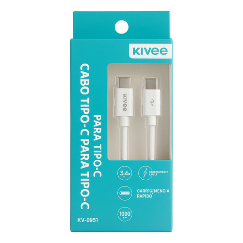 Cabo Kivee Kv-055 Tipo-c Para Tipo-c 3.4a 1 Metro
