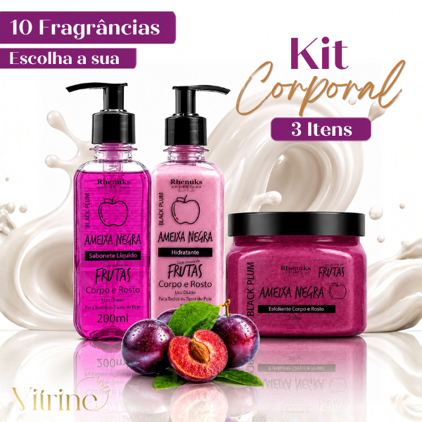 Kit Sabonete + Hidratante + Esfoliante Rhenuks 200