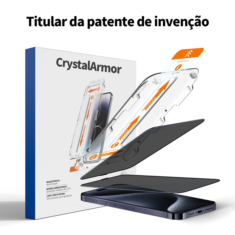 CrystalArmor Kit com 2 Película 3d 9H Privacidad