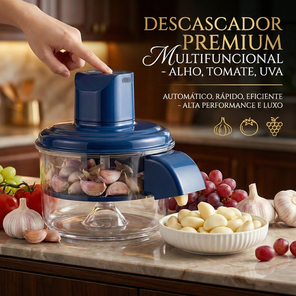 Descascador Elétrico De Alho E Uva Em Aço Inox A