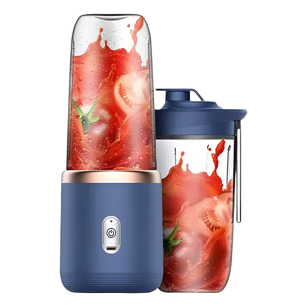 Mini Liquidificador 2 Copos 400ML Portátil Mixer 