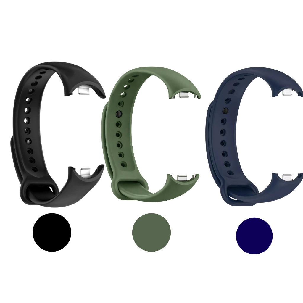 Pulseira Silicone Para Mi Band 10 9 8 Trava Metal