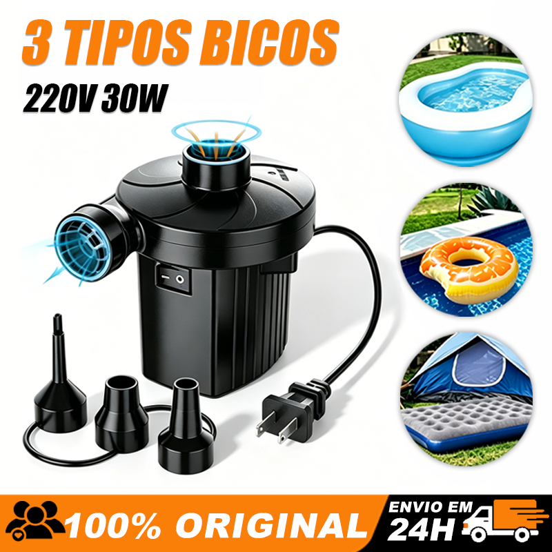 Bomba Elétrica Portátil para Inflar e Esvaziar C