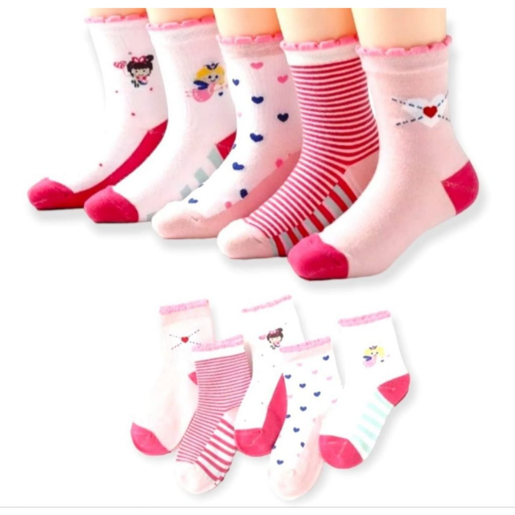 Kit com 24 pares de Meia Infantil Feminina Menina 