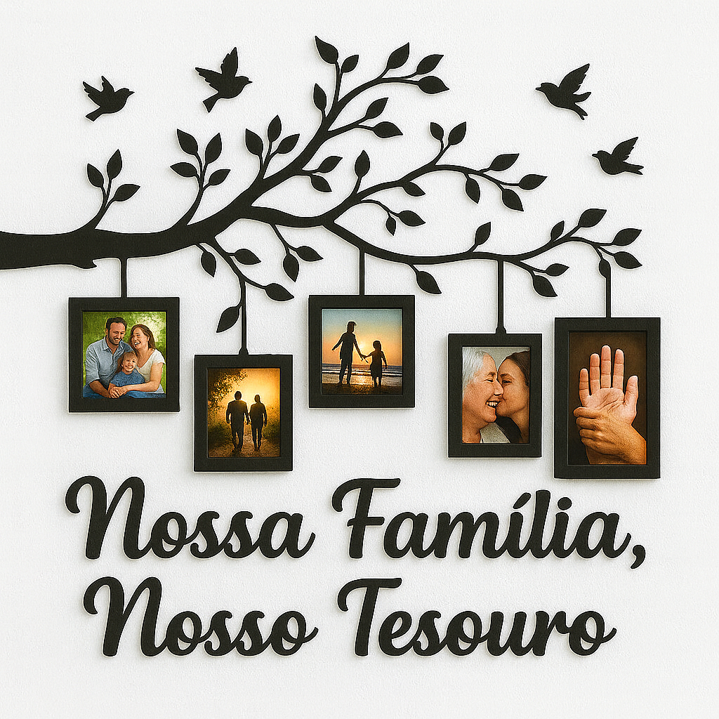 Painel Decorativo Nossa Família Nosso Tesouro em 