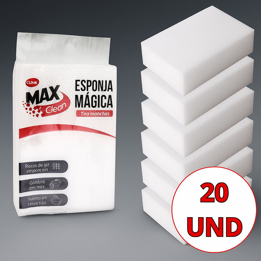 Kit Esponja Mágica Melamina Bucha Tira Mancha Des