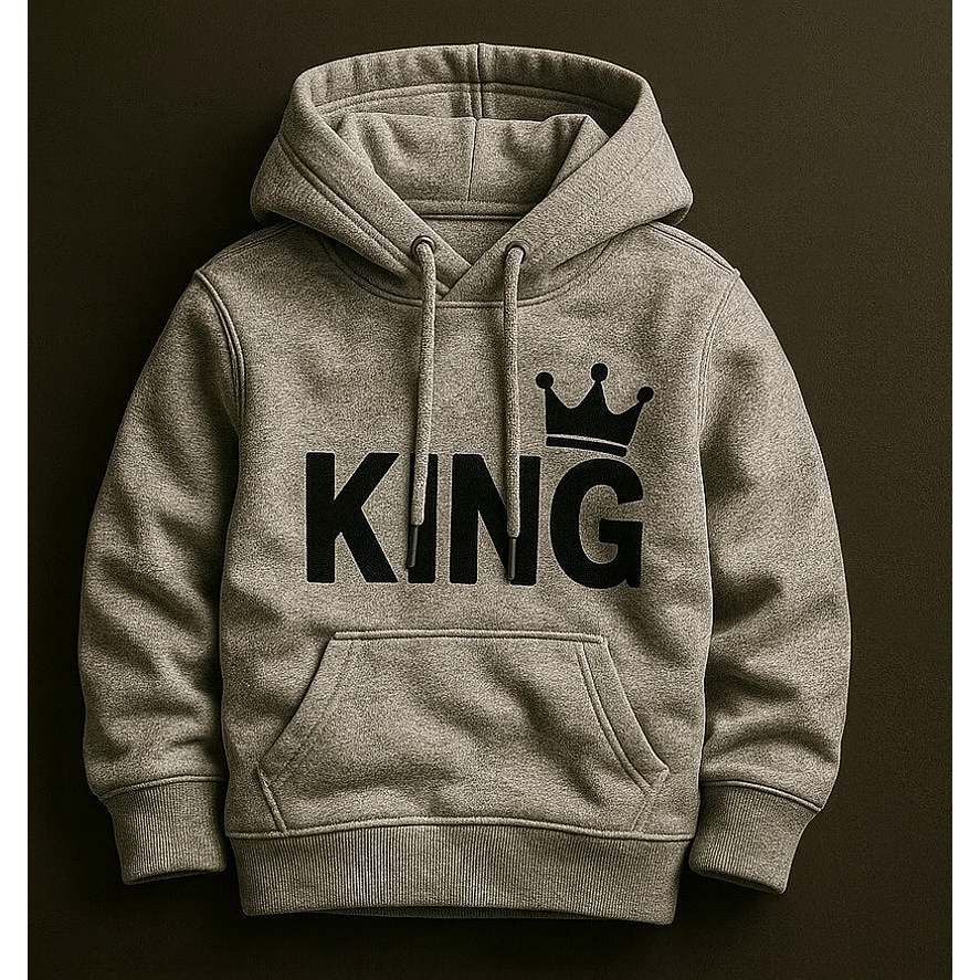 Casaco Blusa de Frio Moletom Canguru Infantil Rei 