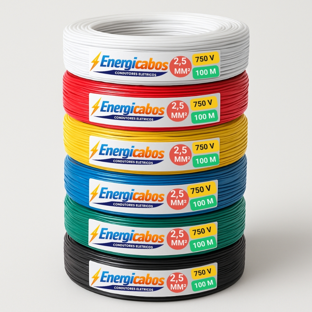 Fio Elétrico 2,5mm Cabo Energia Flexível Rolo 10