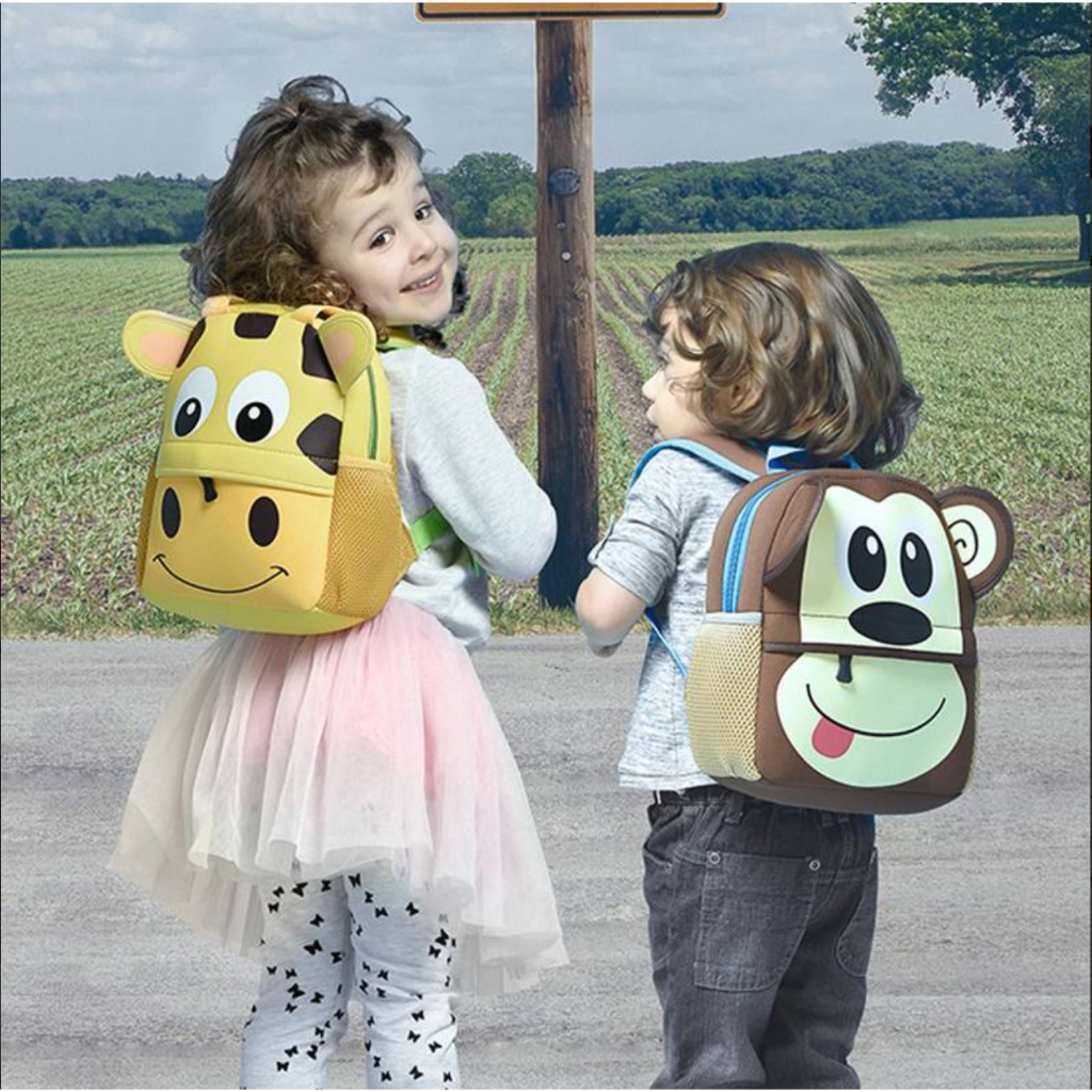 Mochila Infantil Animal Bicho Zoo Creche Passeio W