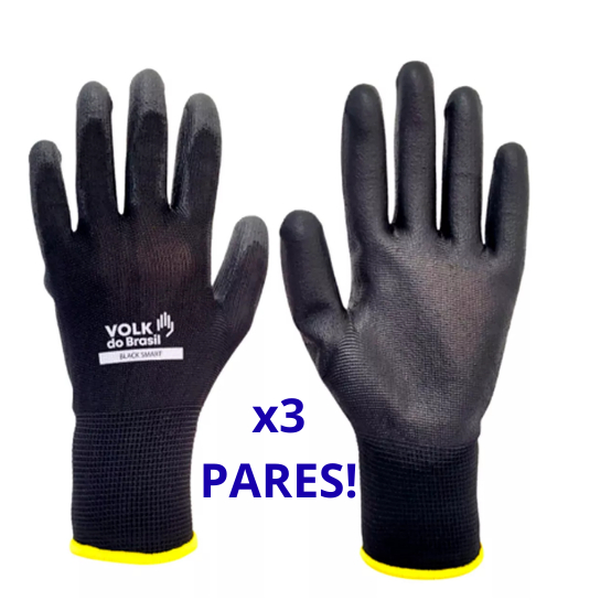 Kit 3 Luva Tatil Multitato CA 30916 Luva PU Volk P