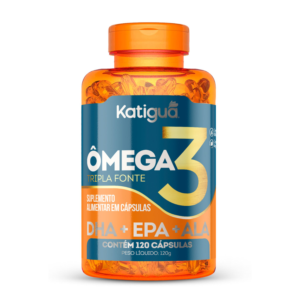 ÔMEGA 3 Tripla Fonte 1000mg Katiguá 120cápsulas