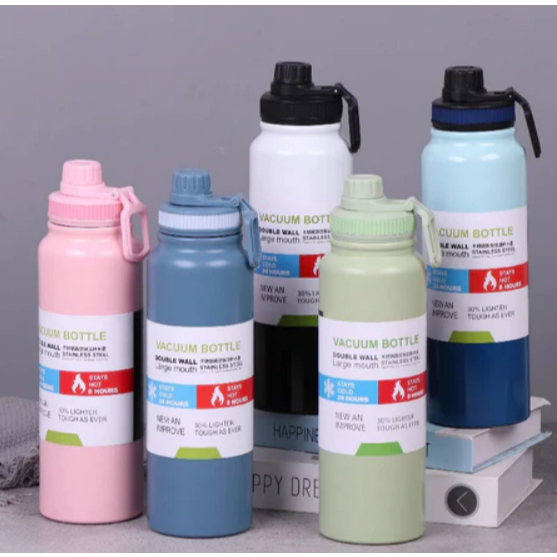 Garrafa 800ml 1000ml Térmica Quente E Frio Isolam