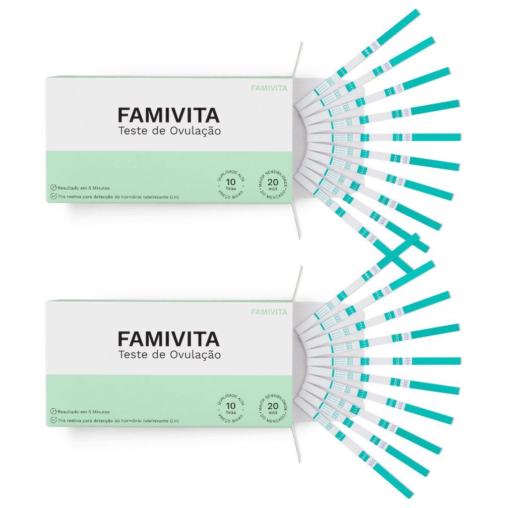 Teste de Ovulação Famivita com 20 Tiras  Alta Se
