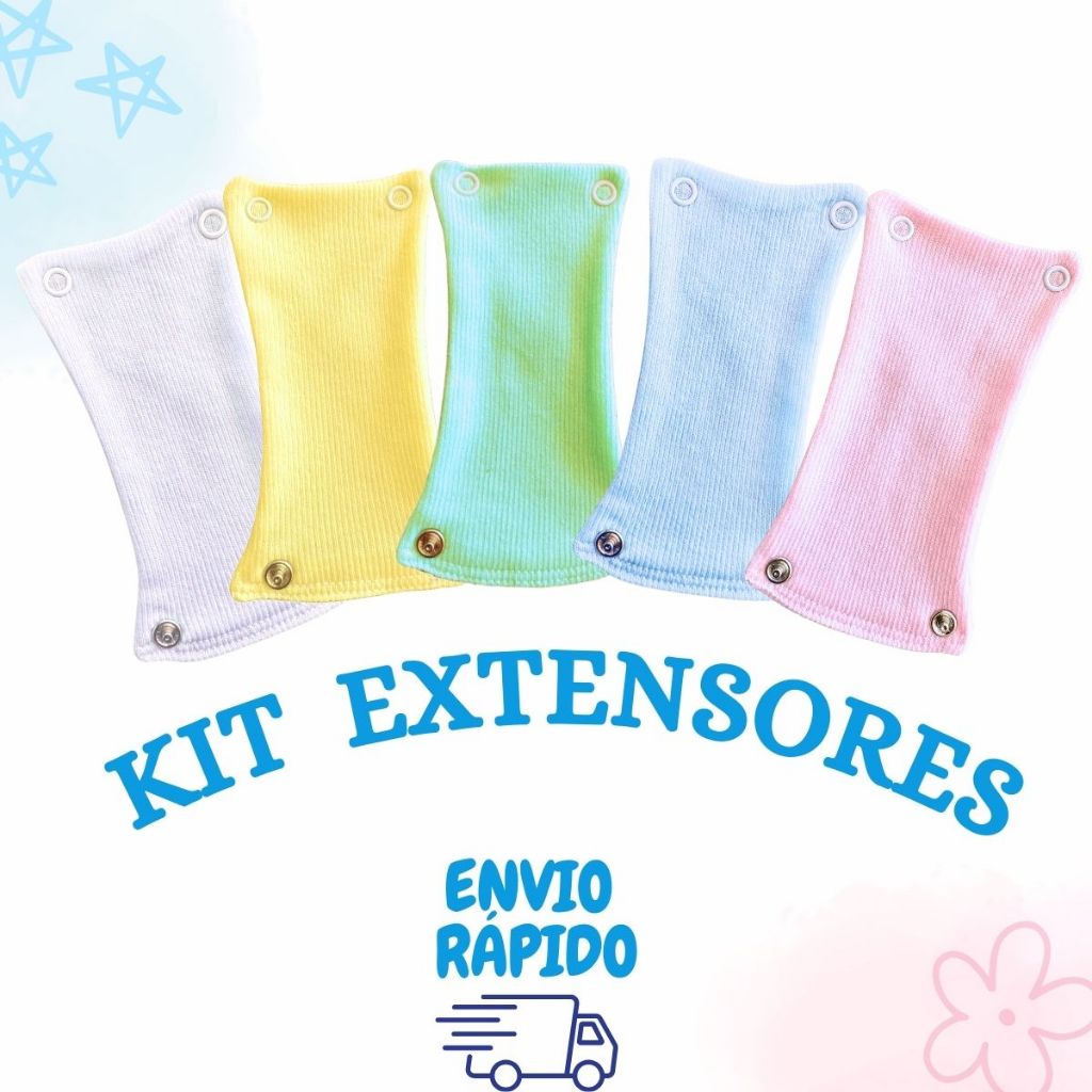 Kit Extensor Ou Alongador De Body Bebê 2 Botões 
