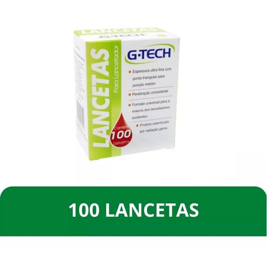 Kit Lancetas Para Lancetador Caixa Com 100 Unidade