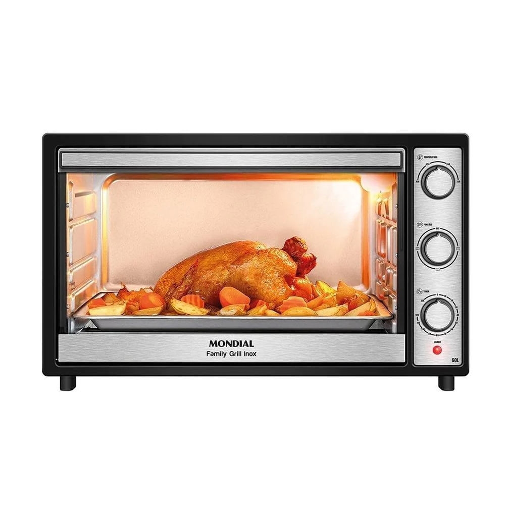 Forno Elétrico Mondial 60 Litros Family Grill Pre