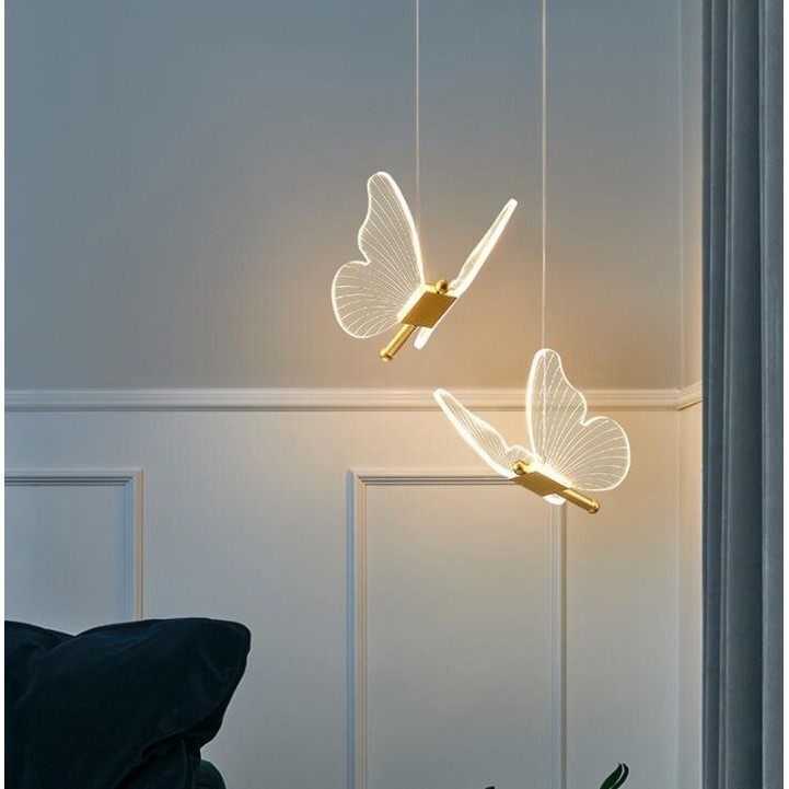 Mini lustre borboleta estilo nórdico decoração 