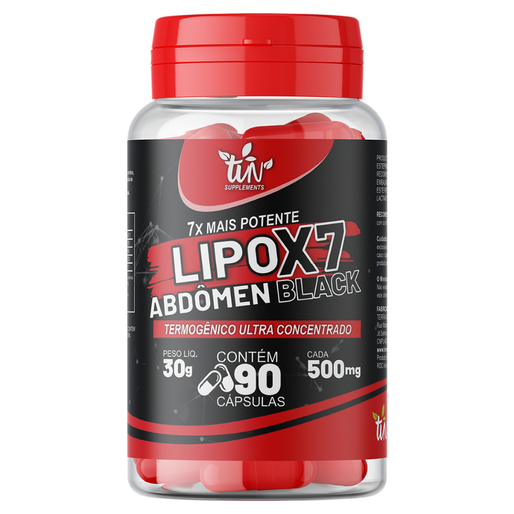 LipoX7 Abdômen Black termogênico ultra concentra